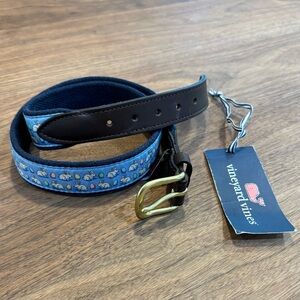 Vineyard Vines Boys Canvas Club Belt Easter Bunny Egg Ocean Breeze Blue Size 30
